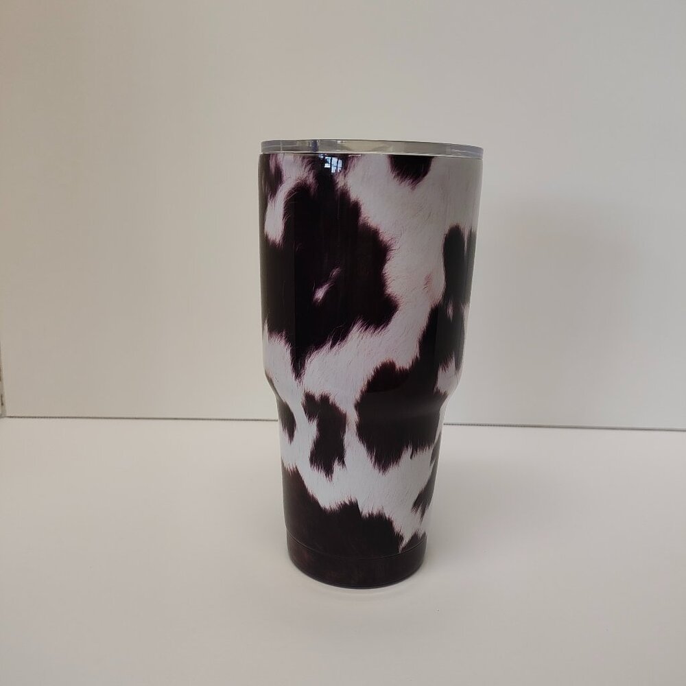 cow print tumbler